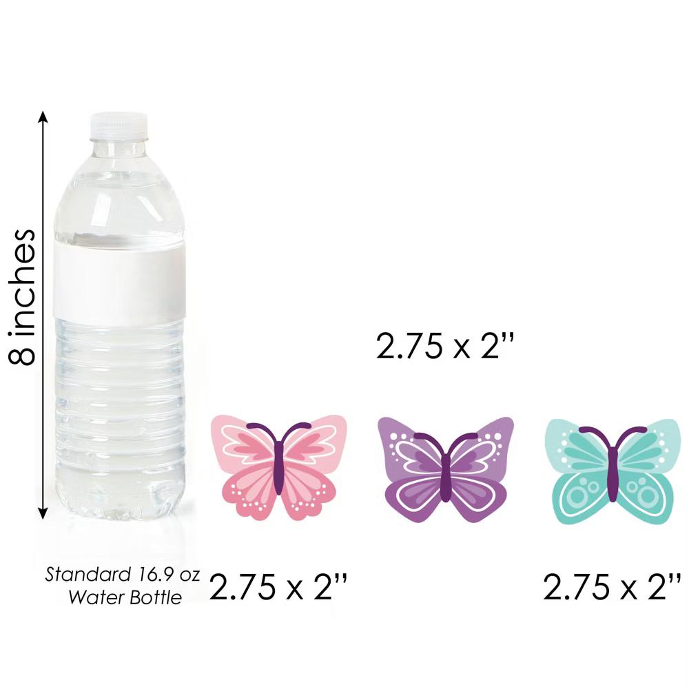 Beautiful Butterfly - Dessert Cupcake Toppers - Floral Baby Shower or Birthday Party Clear Treat Picks - Set of 24 - Image 6