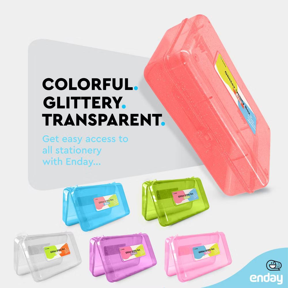 Plastic Pencil Box with Snap Closure Lids, Small Utility Storage Crayon School and Office Supplies Case Organizer - Image 34