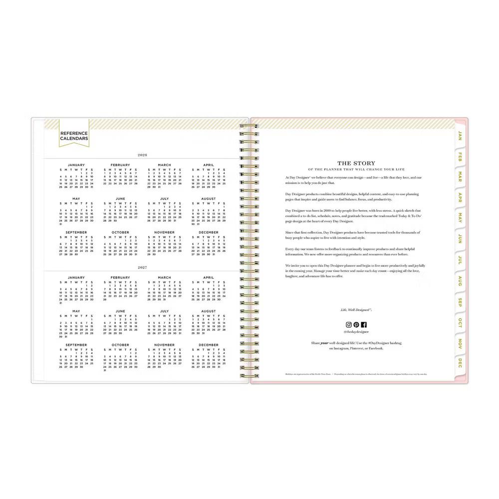 Blue Sky Day Designer 2026 Weekly/Monthly Planner 8.5"x11" Rose Pink Floral - Image 8