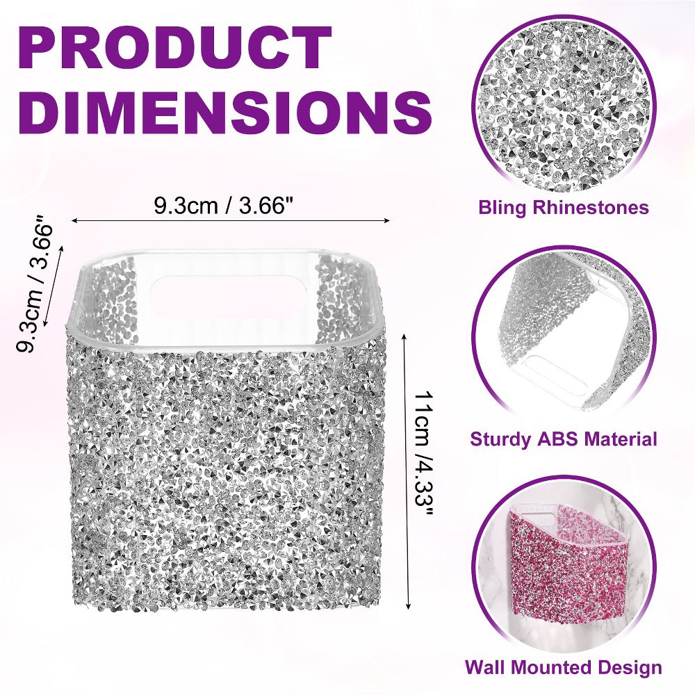 Rhinestone ABS Home Pencil Nail Art Tool Makeup Brush Holder - Image 28
