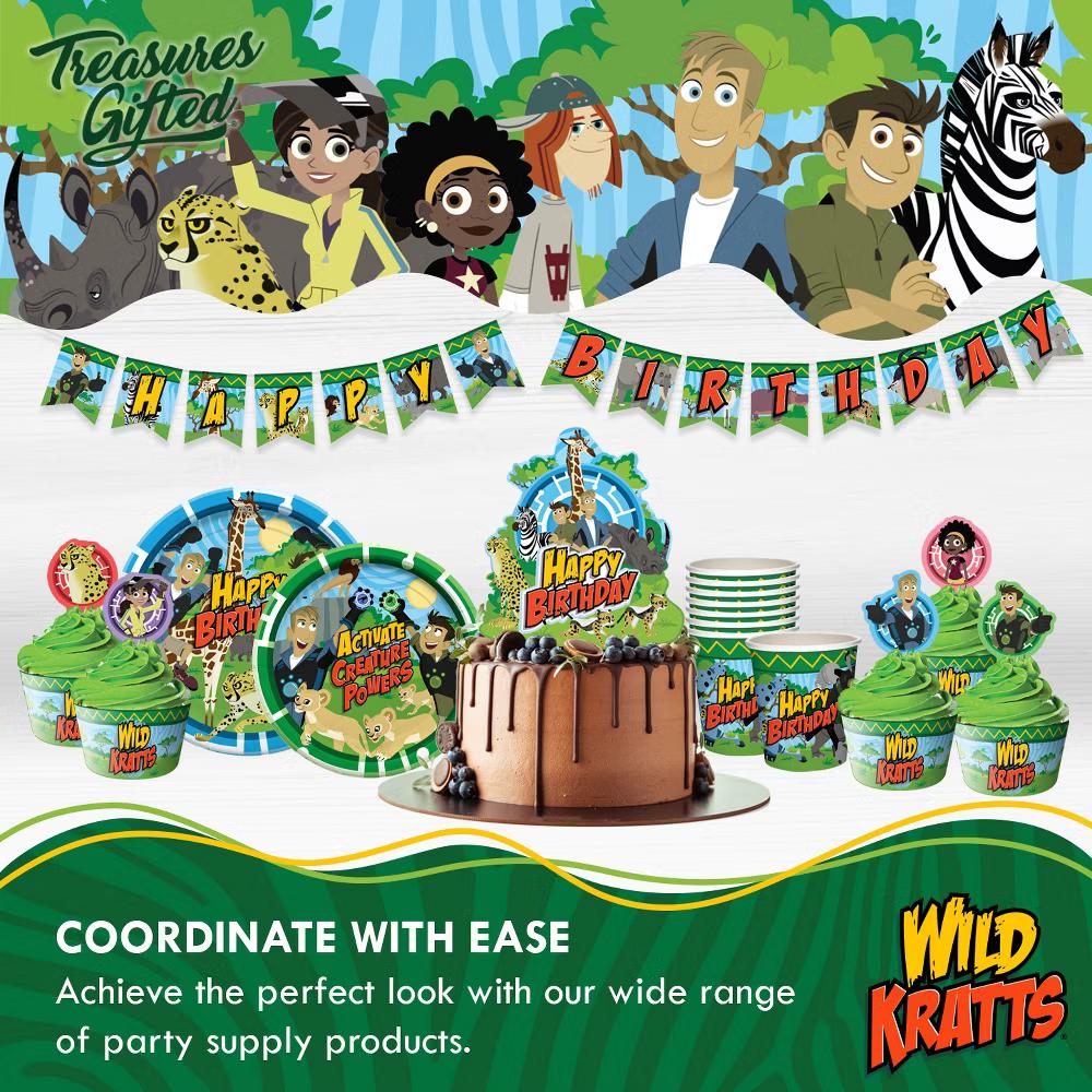Treasures Gifted Wild Kratts Plates 9in - Wild Kratts Party Supplies - 8 Pack - Image 2
