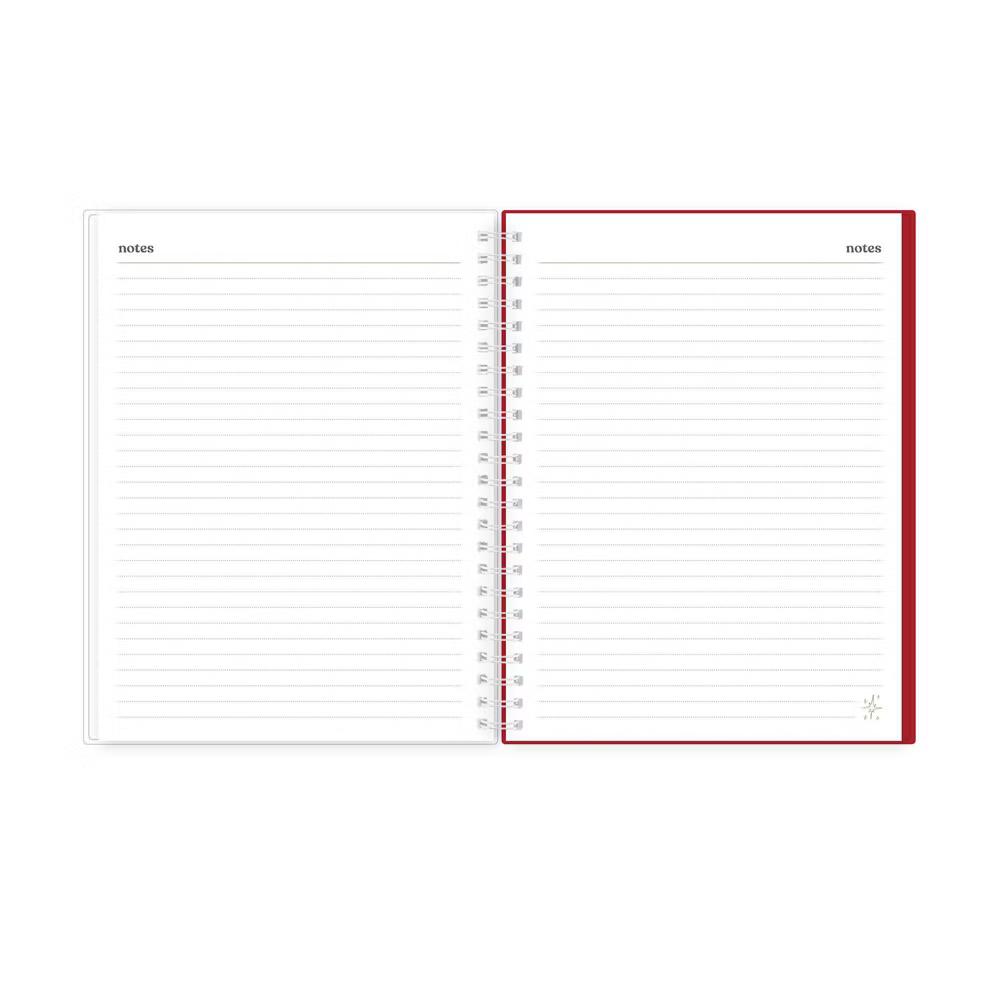 Day Designer 6"x8" 2026-2027 Weekly/Monthly Lila Planner Painted Gingham Red Smooth Frosted Wirebound - Image 3