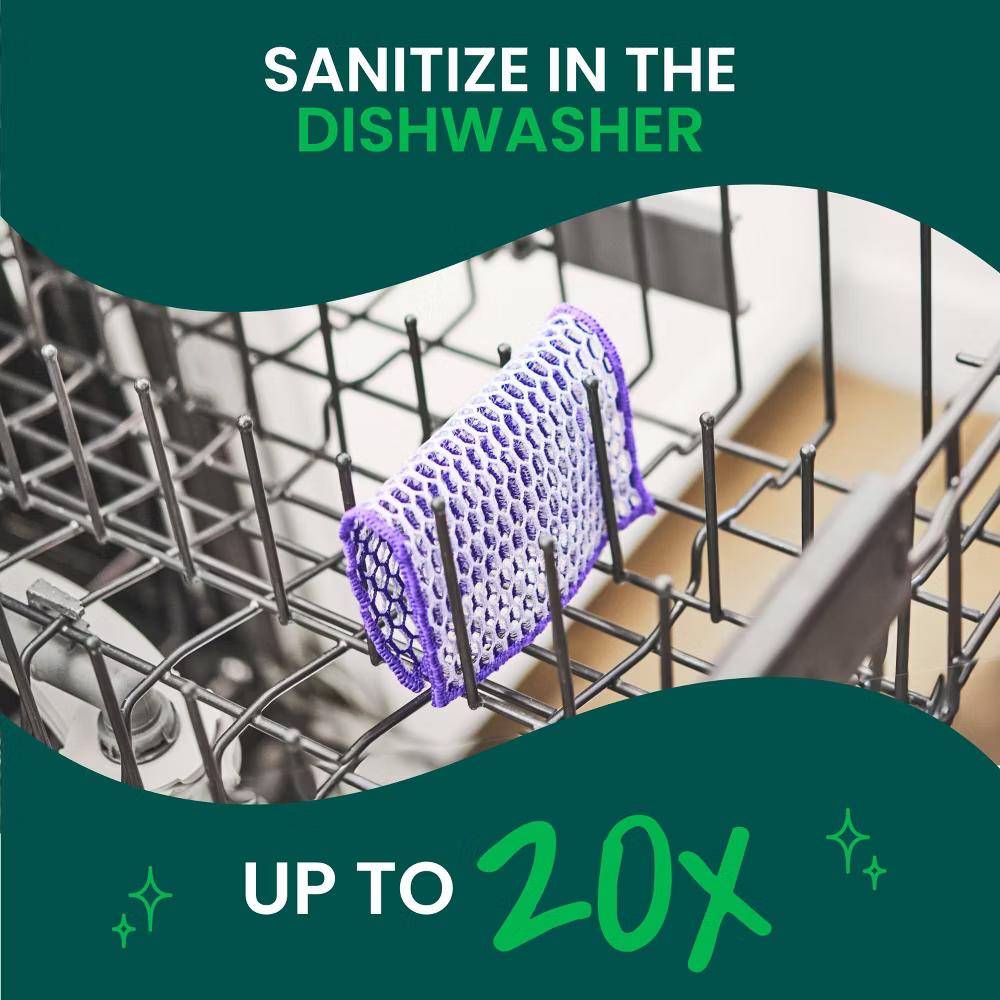 Stay Clean Scrubbing Dish Cloth Sponges - 2ct: Cellulose Material, Cleaning Tools, 8" 4.75" Size - Image 10