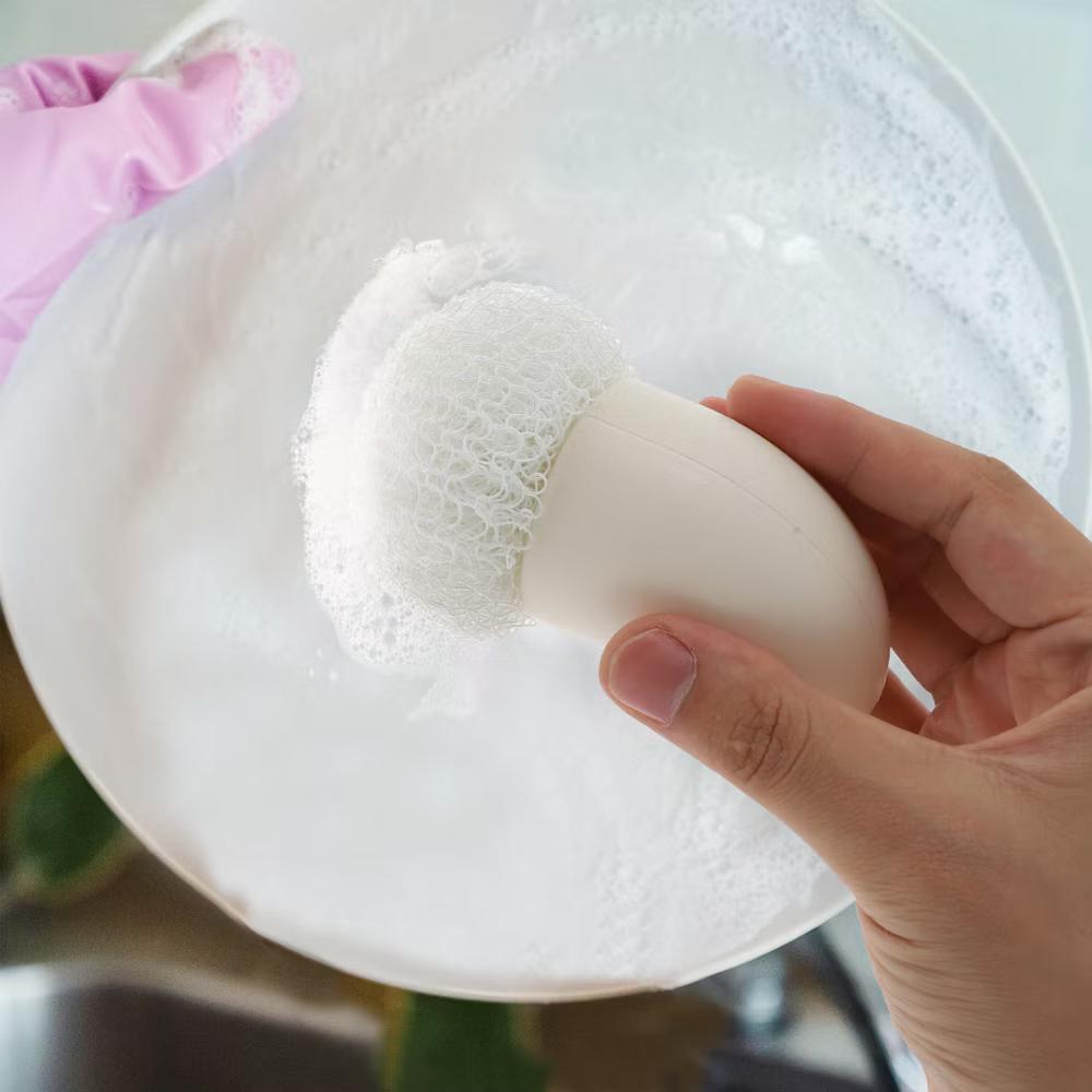Duck Shape Dish Brush with Handle White 1 Pc - Image 5