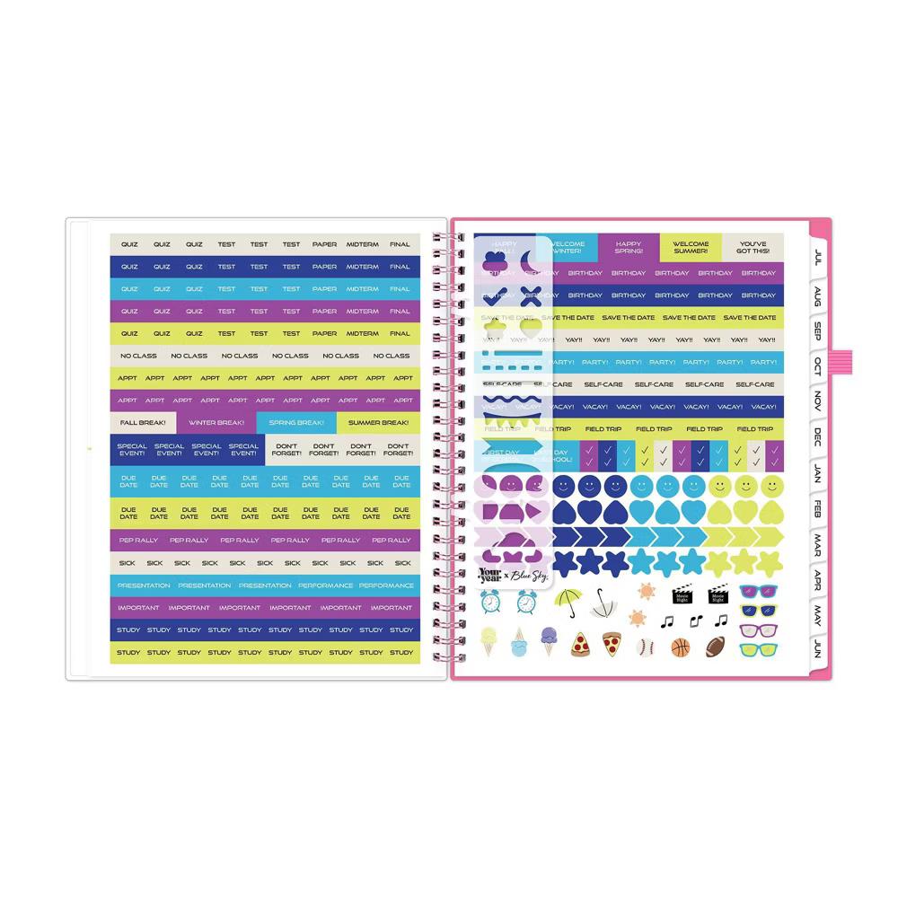 Blue Sky Your Year 7-12 Grade Weekly/Monthly Planner Wirebound 7"x9" Pink Heartsy - Image 21