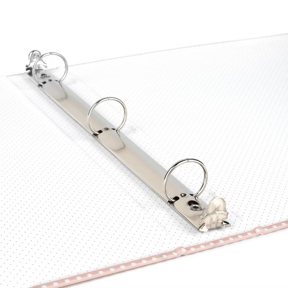 Essentials 1" Ring Binder Light Pink Dot