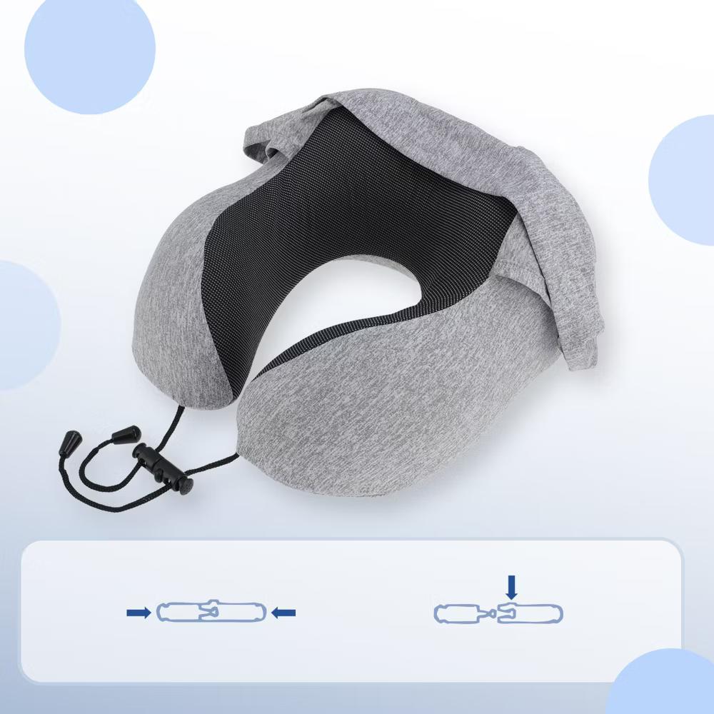 Travel Neck Pillow with Extra Large Hood 1 Set - Image 16