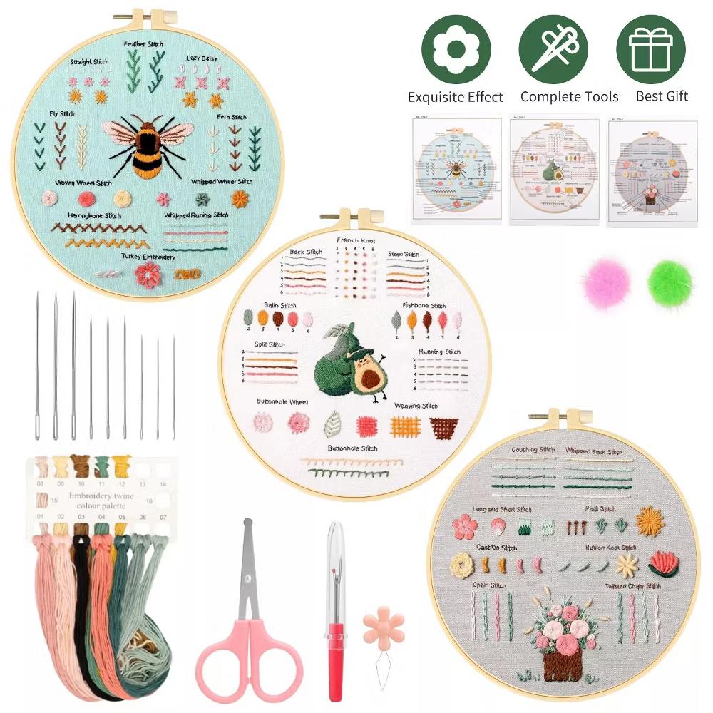 Home Collection 3 Sets Embroidery Starter Kit - Image 3