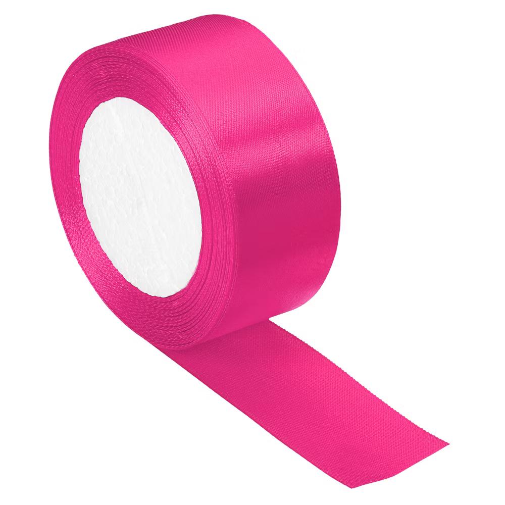 Single Side Solid DIY Wrapping Decoration Roll Satin Ribbons