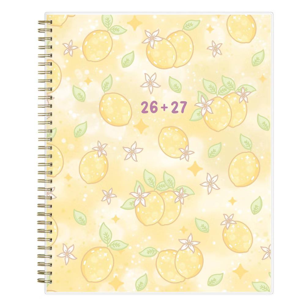 Unicorn Eclipse 8.5"x11" 2026-2027 Weekly/Monthly Planner Lemons Smooth Frosted Safety Wirebound - Image 9