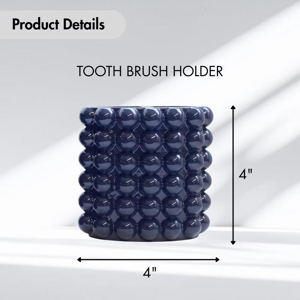 Better Trends Nova Bathroom Accessories Collection Toothbrush Holder 100% Resin with Bubble Pattern for Vanity Decor & Countertop - Image 26