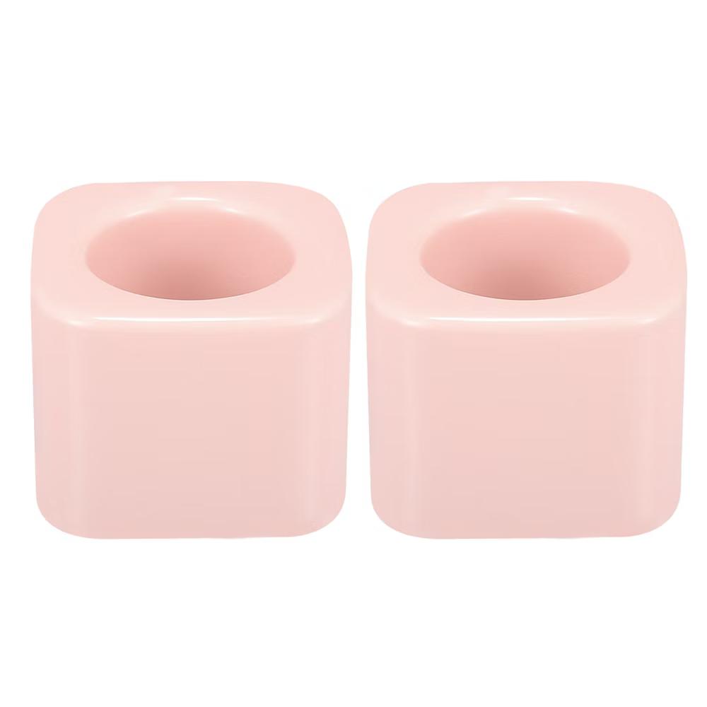 Bathroom Square Mini Ceramic Toothbrush Holder 2.2"x1.73" 2Pcs - Image 18