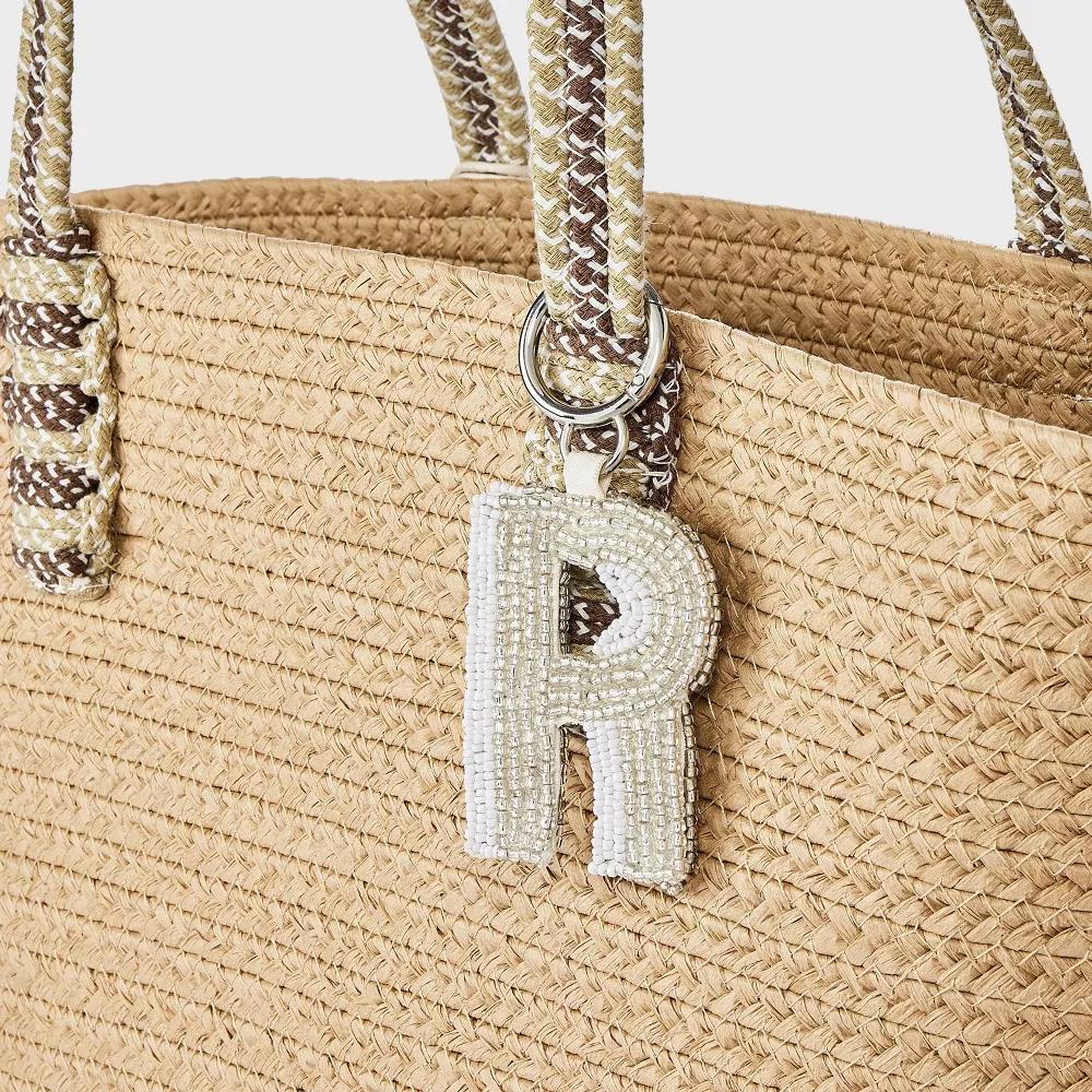 Beaded Monogram Letter Bag Charm - Image 15