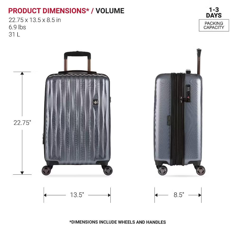 Energie Hardside Carry On Spinner Wheels Suitcase - Image 3