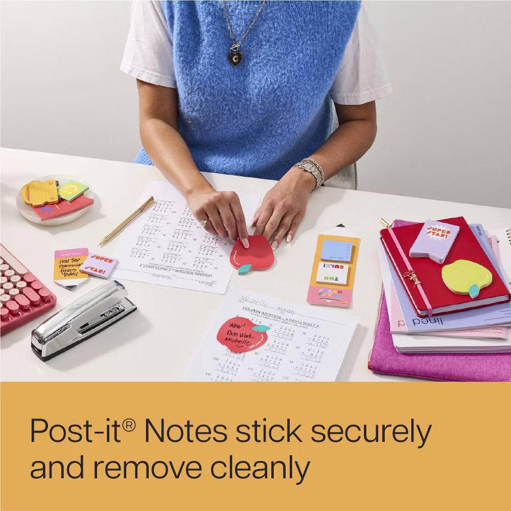 2pk 2"x2" Class Notes Pencil Smile Super Star - Image 4