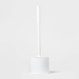 Plunger White - Essential Bathroom Accessory, Plastic with Holder, Recyclable