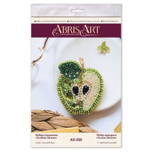 Art Bead Embroidery kit - Decoration Green apple AD-030