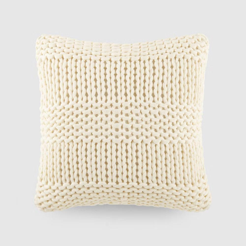 Cozy Chunky Knit Throw Pillow Cover And Pillow Insert - Image 27