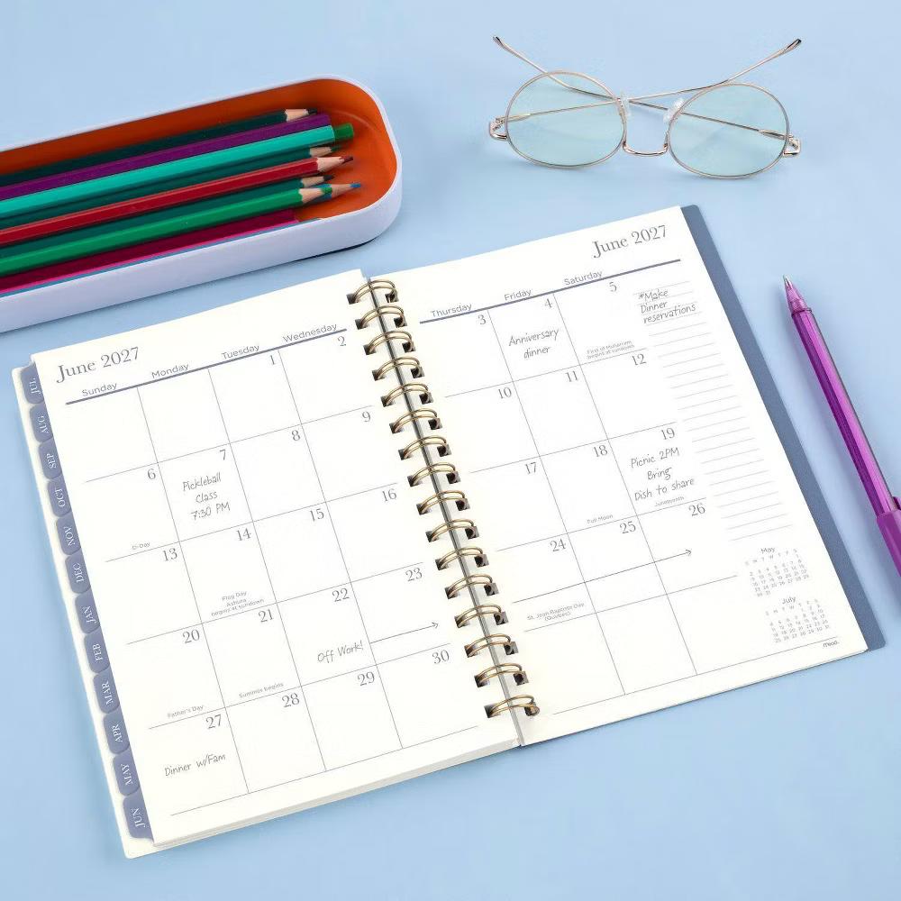 Mead 5.5"x8.5" 2026-2027 Weekly/Monthly Small Colorful Hearts Planner - Image 10