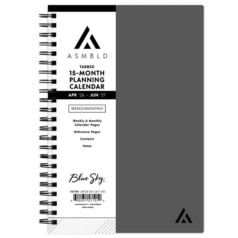 Blue Sky 5"x8" 2026-2027 Planner Gray Weekly/Monthly 15 Months Safety Wirebound - Image 5