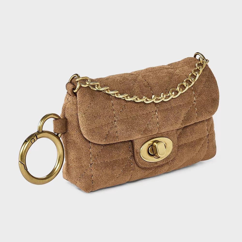 Quilted Turn Lock Clip On Pouch Bag Charm - Image 8