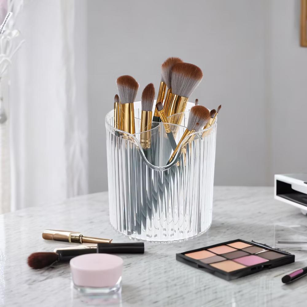 4 Slot Makeup Brush Cup Makeup Organizer for Bathroom Countertops 1 Pc - Image 14