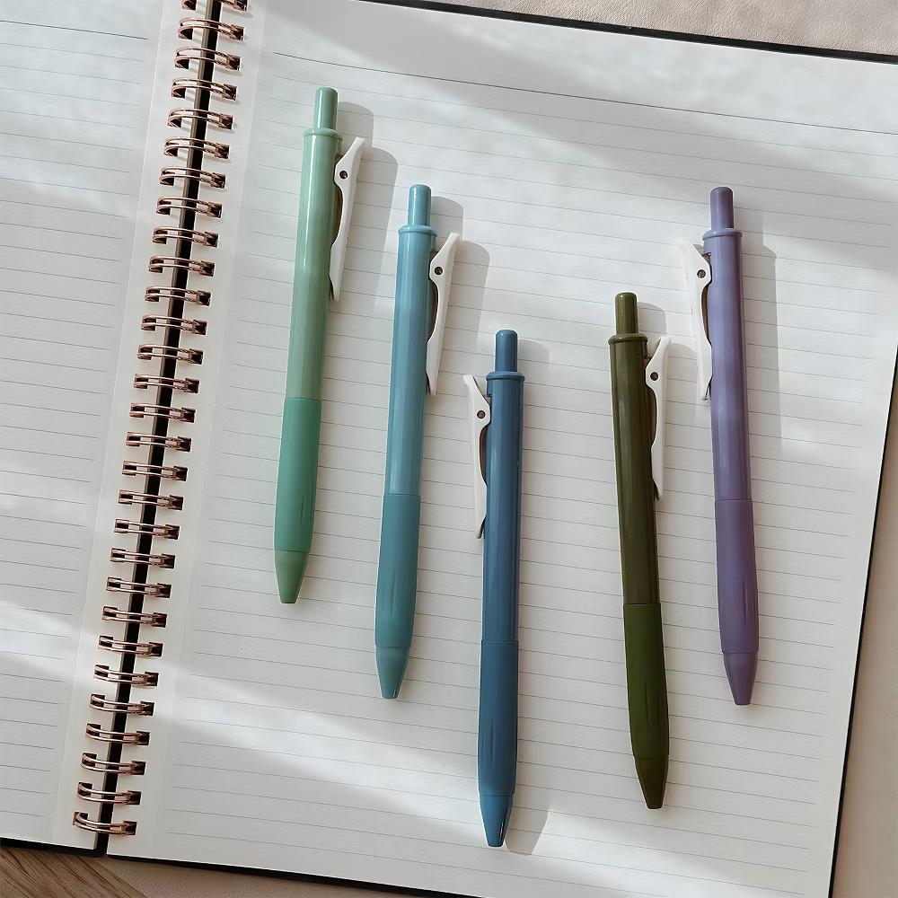 Multi-Color Retractable Gel Pen Set (5 pack), 0.5mm Fine Point, for Writing, Journaling, Drawing, Home and Office, Cool Artic