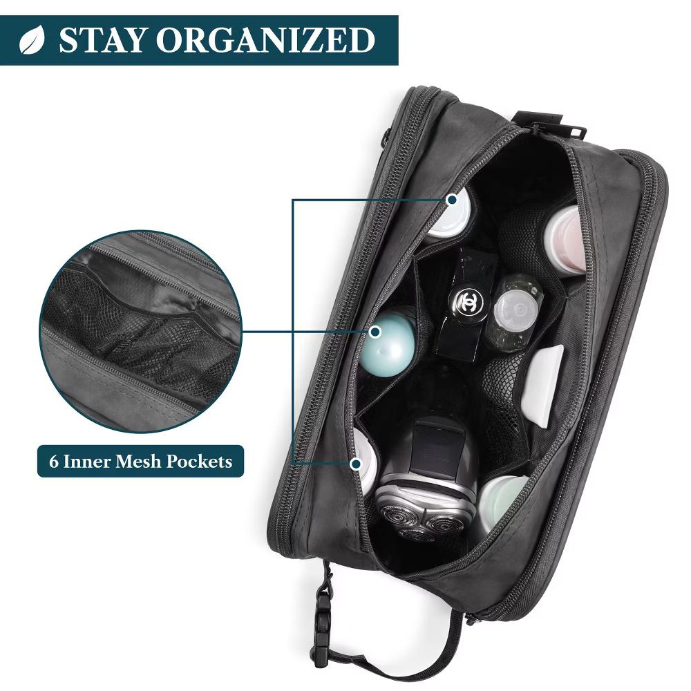 Toiletry Bag for Men, Travel Pouch Essentials Shaving Dopp Kit, Water Resistant Organizer Case Accessories - Image 42