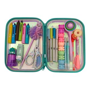 Hard Sided Zipper Pencil Case Iridescent