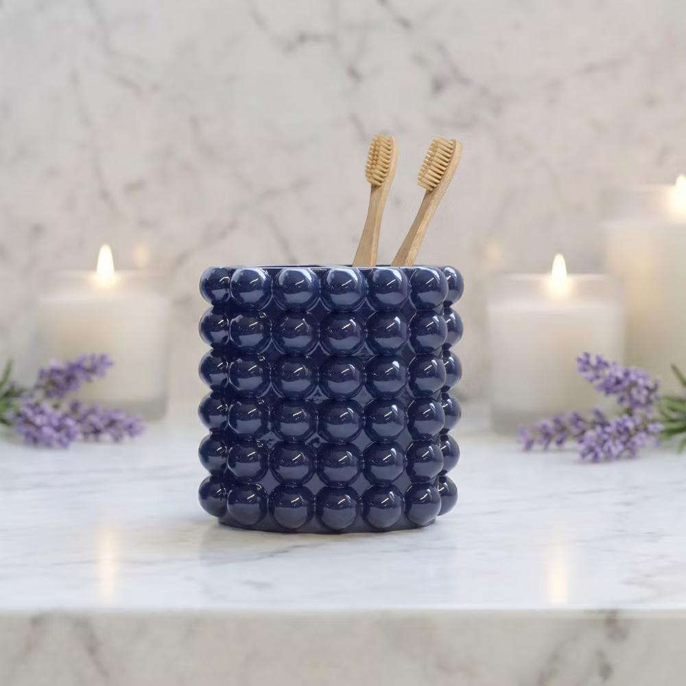 Better Trends Nova Bathroom Accessories Collection Toothbrush Holder 100% Resin with Bubble Pattern for Vanity Decor & Countertop - Image 24