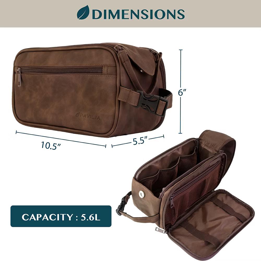 Toiletry Bag for Men, Travel Essentials Shaving Dopp Kit, Water Resistant Cosmetic Makeup Organizer Case - Image 56