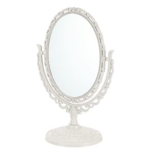 Oval Shaped Double Sided 360° Rotating Makeup Mirror 1 Pc