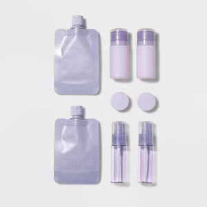 8pc Travel Toiletry Set Thistle - ️: Portable Beauty Tool Set