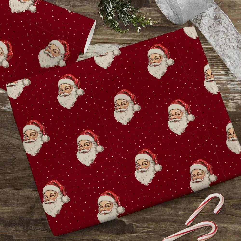 Personalization Mall Vintage Santa Wrapping Paper Roll - Image 2