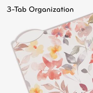 12ct File Folders Loose Botanicals: Office Supplies, Filing Organizer, Non-Pronged, Multicolored, 250 Sheet Capacity