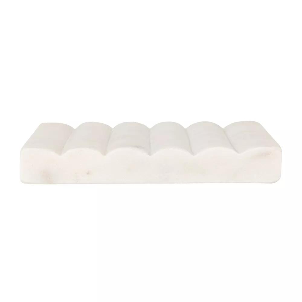 Storied Home Contemporary Carved Marble Soap Dish for Bathrooms - Image 3