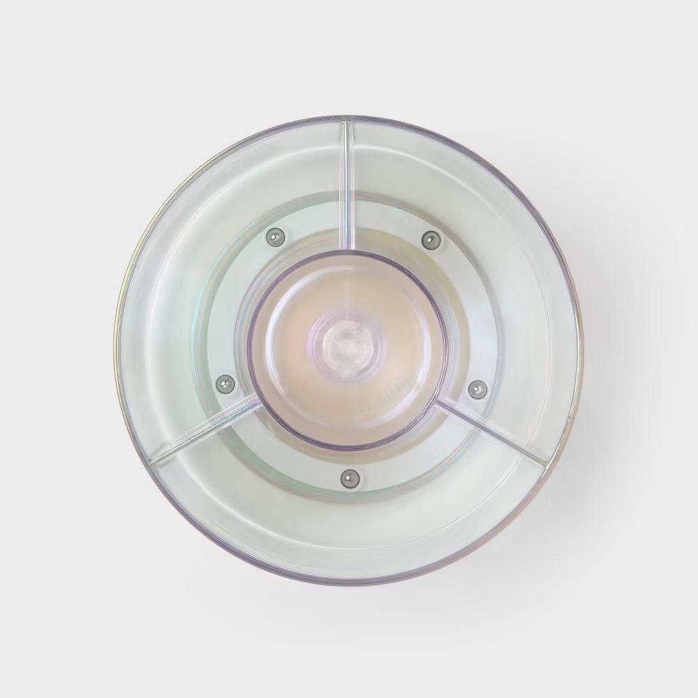 Plastic Turntable Makeup Organizer Iridescent - Image 3