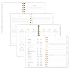 Essentials 5.5"x8.5" Small Wirebound Frosted Poly 2026-2027 Weekly/Monthly Planner Yellow Stripe