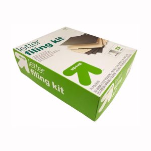 75ct Letter Filing Kit - File Organizer, Hanging File Folders, Office Supplies, Plastic, Green, 8.5x11"
