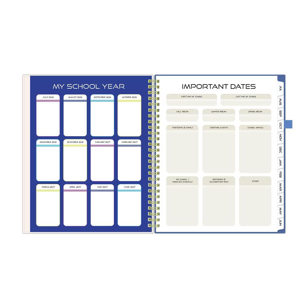 Blue Sky Your Year 7-12 Grade Weekly/Monthly Planner Wirebound 7"x9" Cream Collage - Image 3