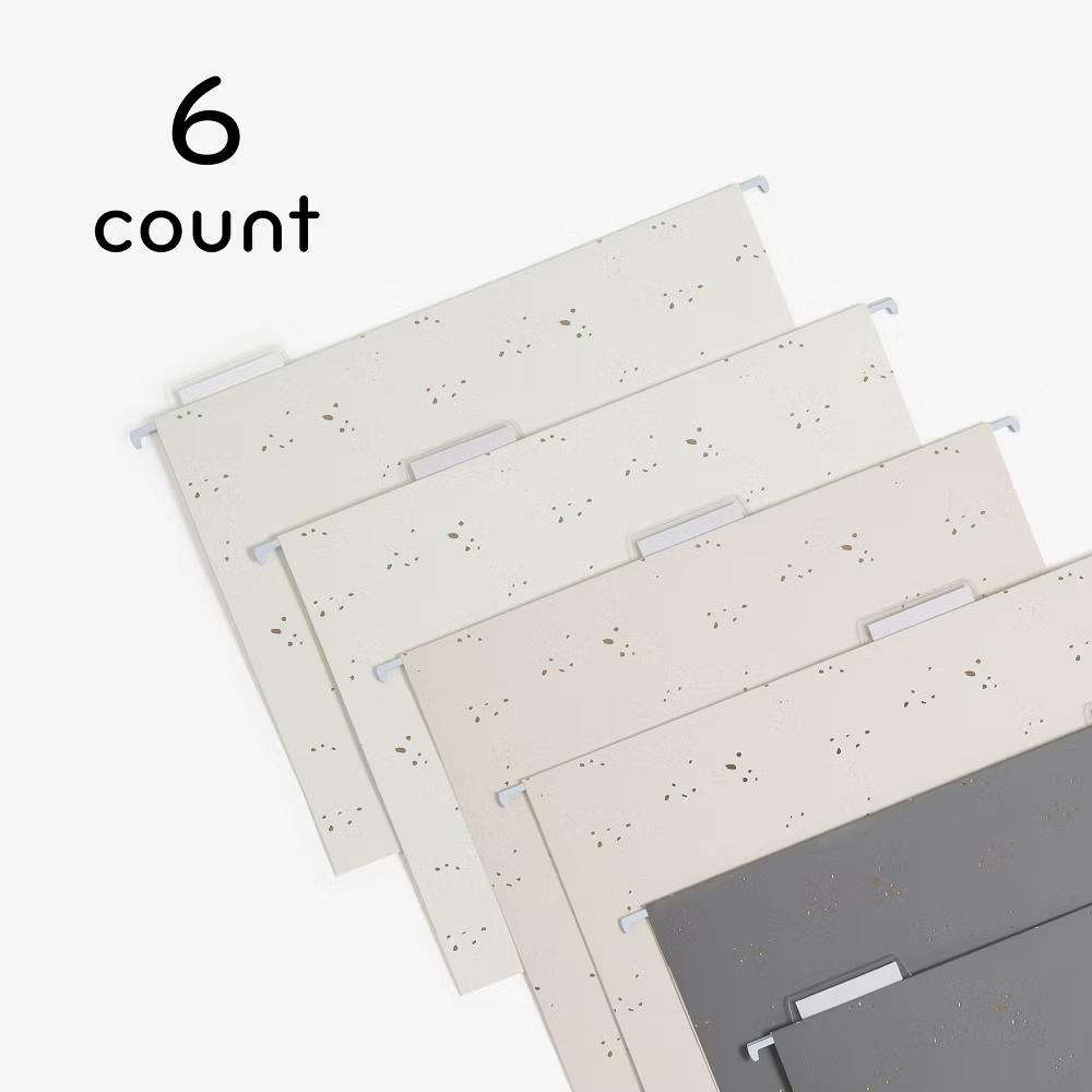 6ct Hanging File Folders Simple Speckle: Office Supplies Organizer, Multicolored, 150 Sheet Capacity - Image 7
