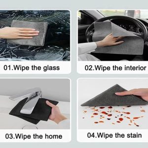 Home Collection Pack of 5 Thick Microfiber Cleaning Cloths