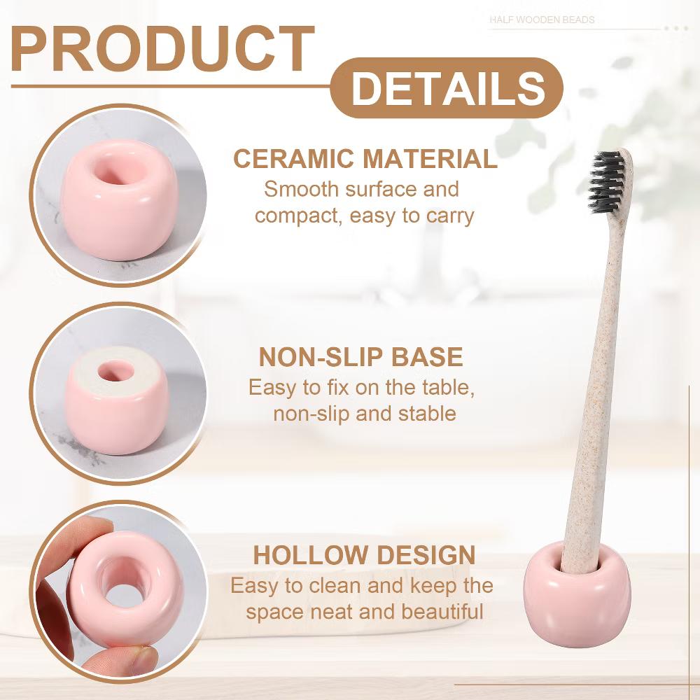 Mini Ceramics Toothbrush Holder Stands 2 Pcs - Image 20