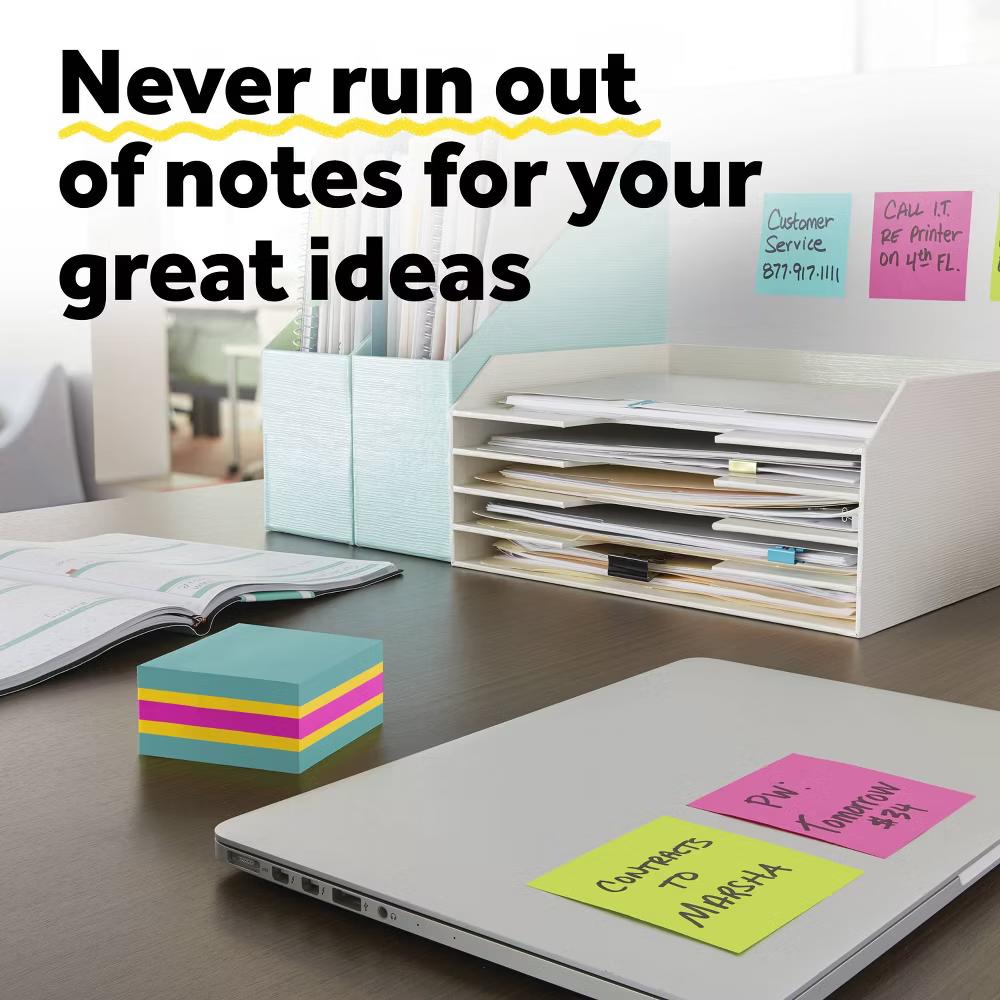 Multi-Colored Super Sticky Notes Cube - Image 10