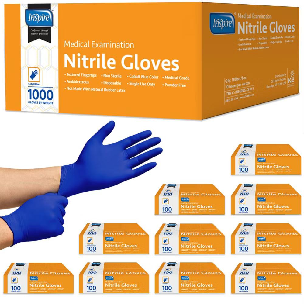 Inspire Nitrile Gloves | THE ORIGINAL Quality Stretch Nitrile Exam Cobalt Blue | Disposable Safety Gloves | 4.5 Gloves - Image 9
