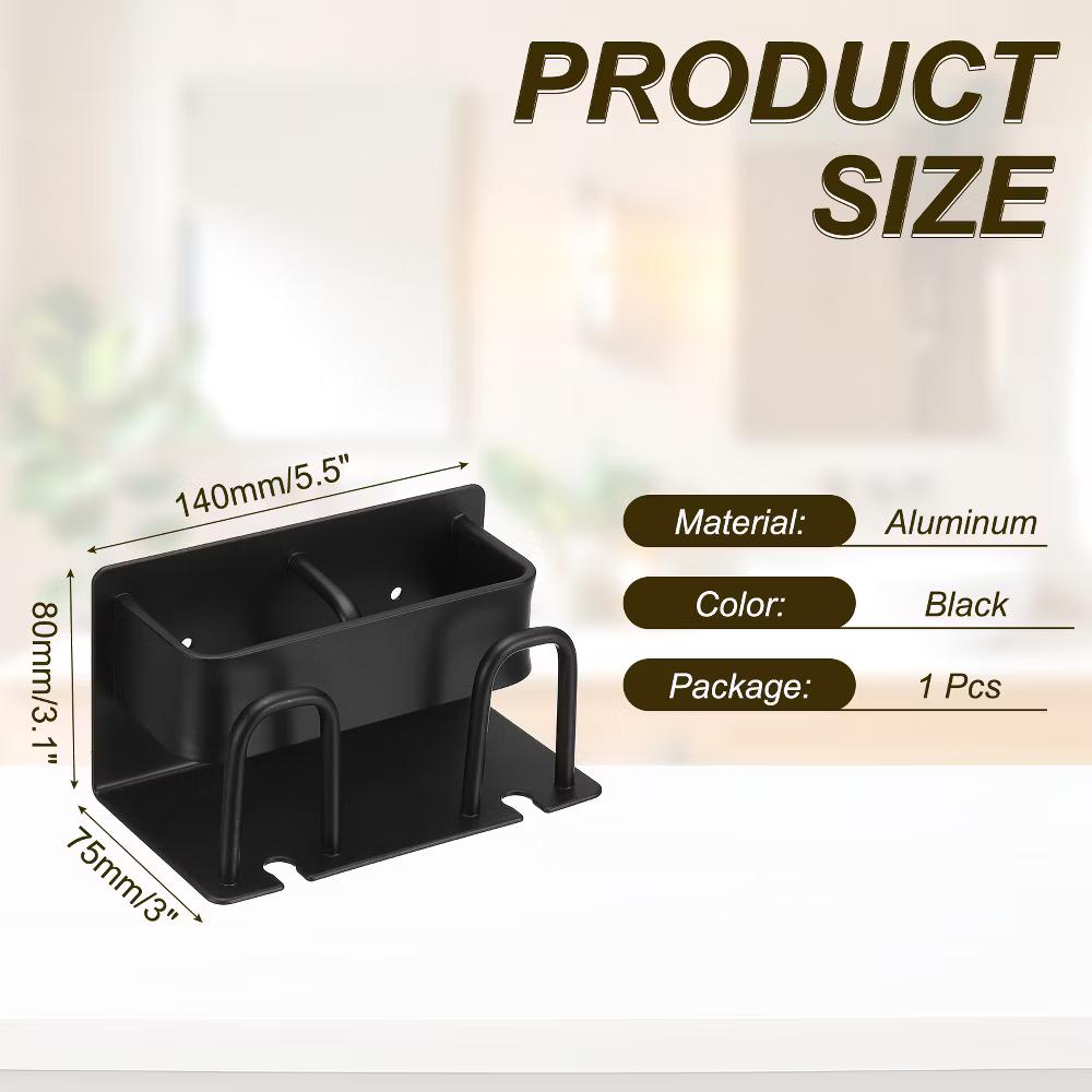 Durable Material No-Drill Installation Practical Design Versatile Use Toothbrush Holder - Image 5