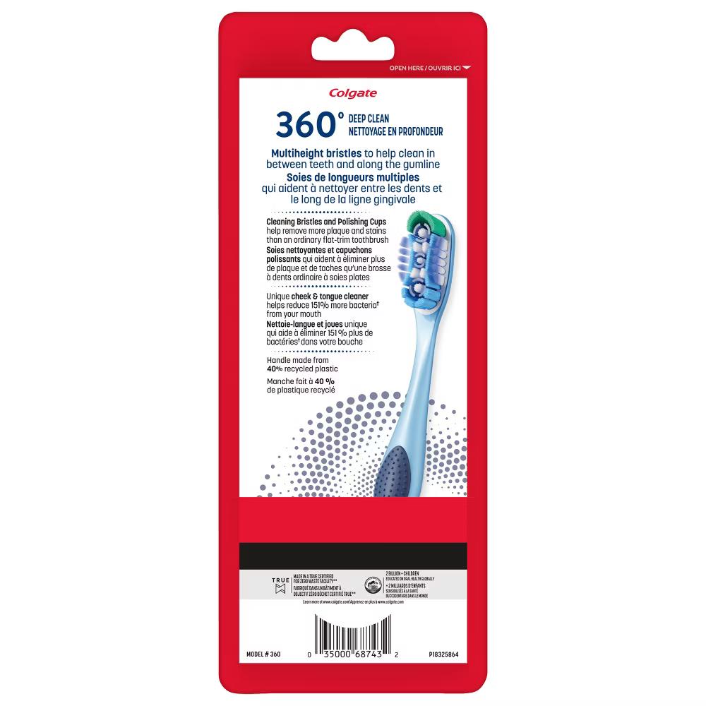 360 Deep Clean Manual Toothbrush - Medium - 4ct - Image 15