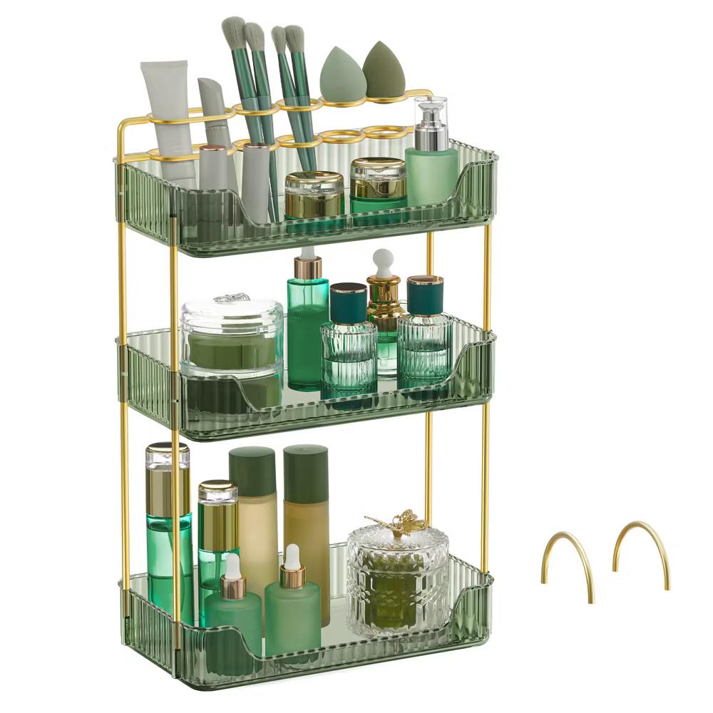 3-Tier Skincare Organizer with 2 Accessory Options, Adjustable Makeup and Jewelry Holder for Vanity Countertop - Image 13