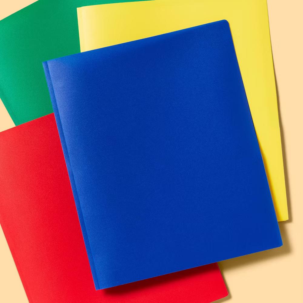 2 Pocket Plastic Folder with Prongs - Image 14
