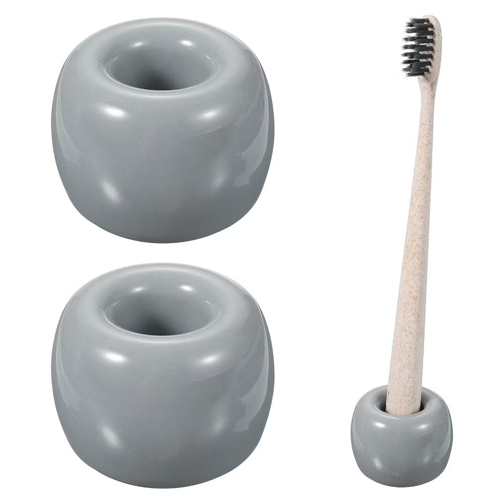Mini Ceramics Toothbrush Holder Stands 2 Pcs - Image 15